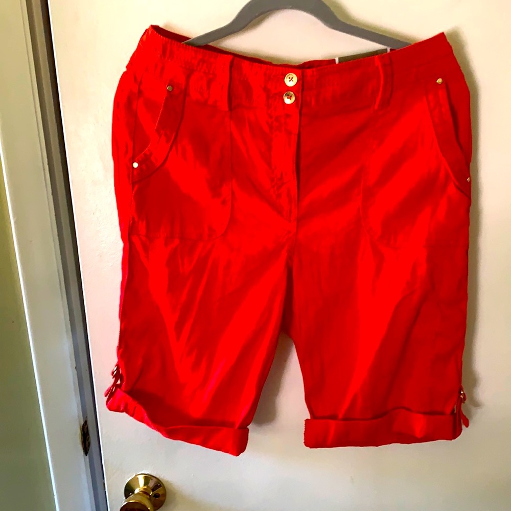Deep orange /red Bermuda